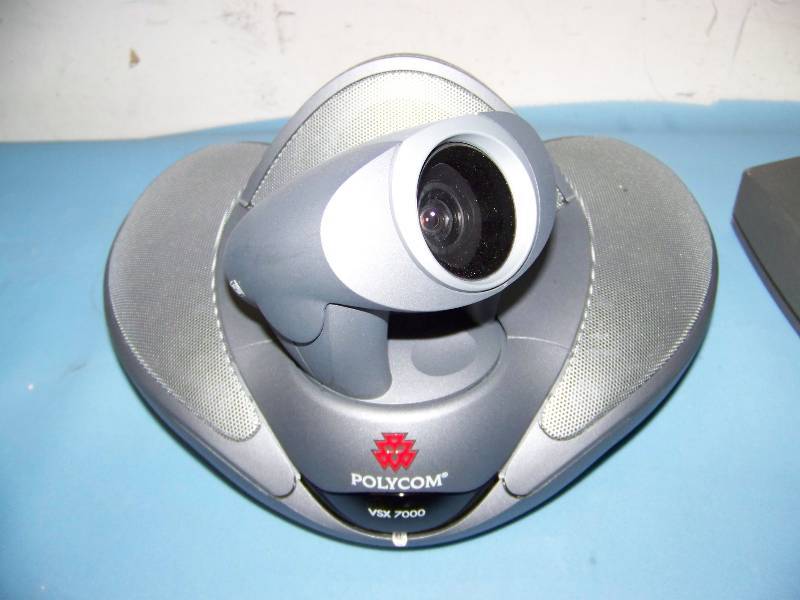 lot 72 image: Miscellaneous lot of Polycom Cameras, Mic Pods, Codec Unit, Remote Controls and Cables
