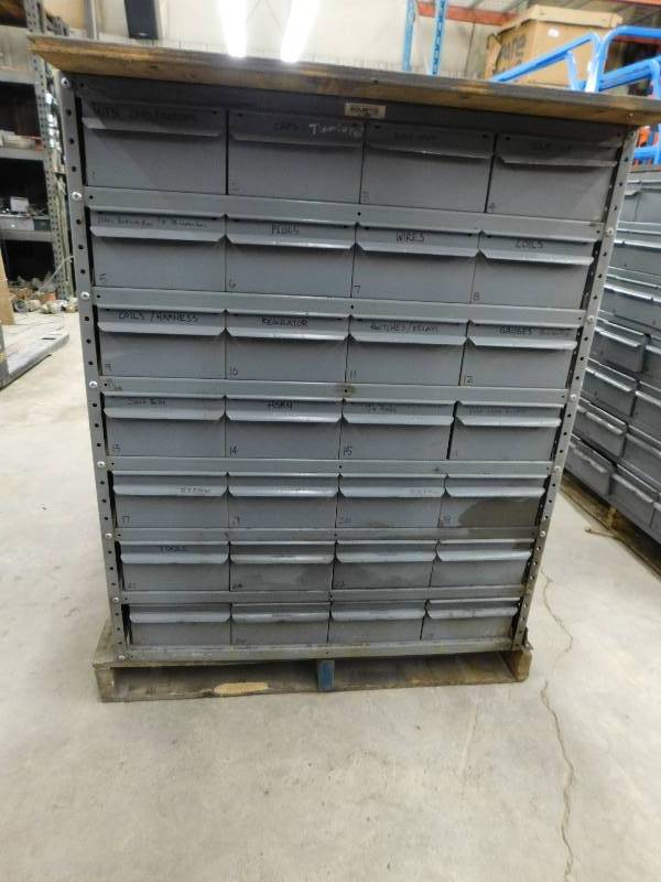 lot 38 image: Two Equipto Metal Storage Cabinets - 36 x18 x 44