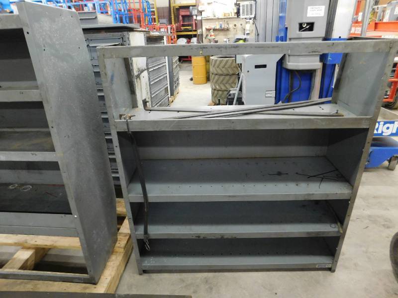 lot 39 image: Metal Shelving Storage Cabinets