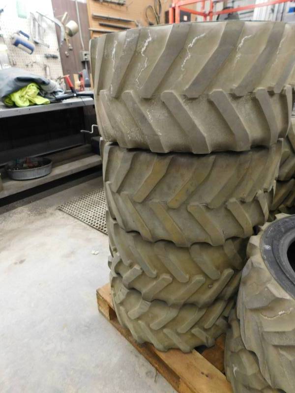 lot 44 image: Four Non Marking Lugged Tires #1