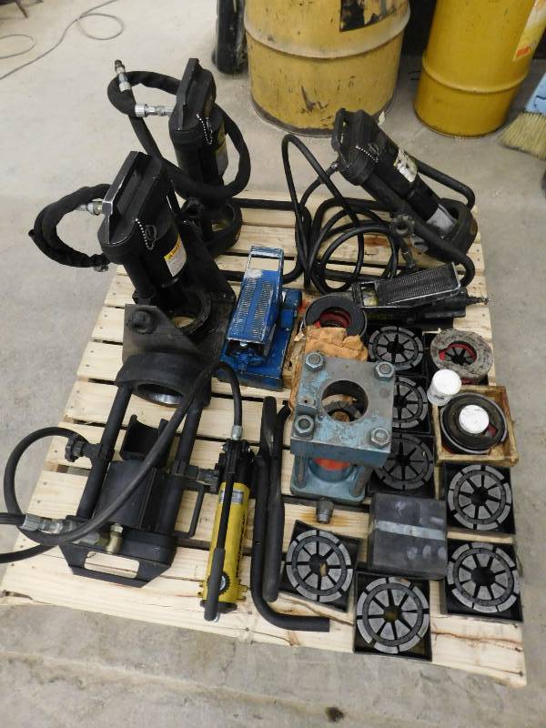 lot 53 image: Misc. Lot of Gates, Hose Crimpers & Dies