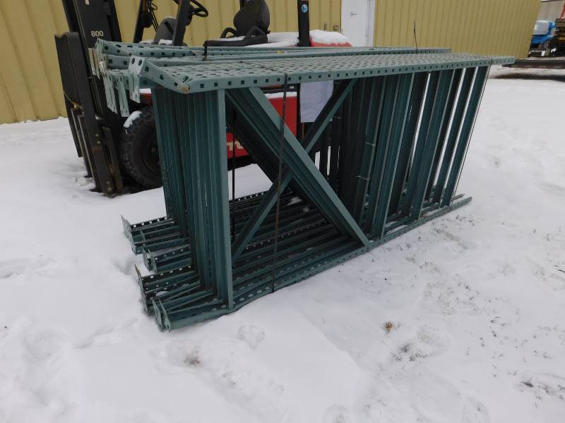 lot 43 image: Pallet Racking Teardrop Uprights - 42 x 96
