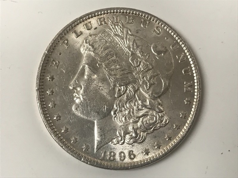 lot 9 image: 1896 Morgan Silver Dollar ...