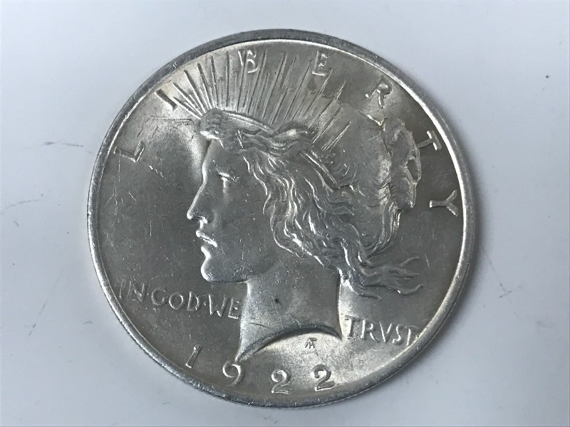 lot 46 image: 1922 Peace Silver Dollar ...