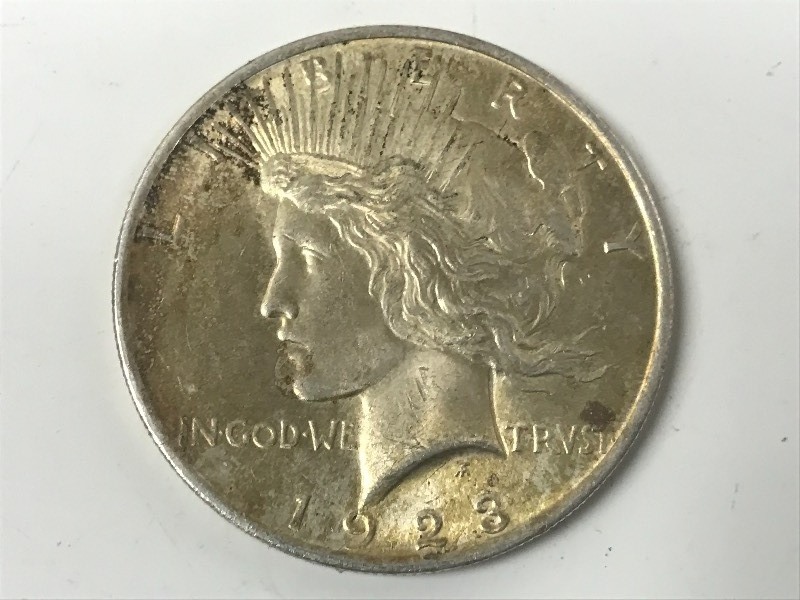 lot 50 image: 1923 Peace Silver Dollar ...