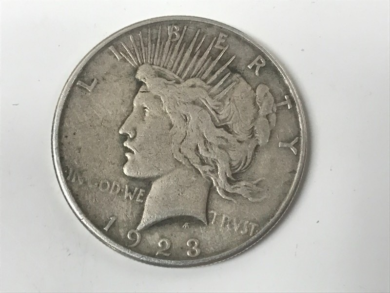 lot 55 image: 1923-S Peace Silver Dollar ...