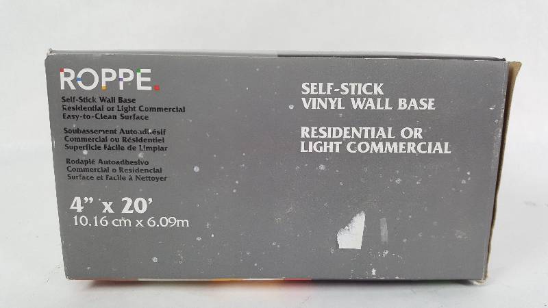 lot 41 image: Wall Base Self-Stick Vinyl Wall Base - Almond 