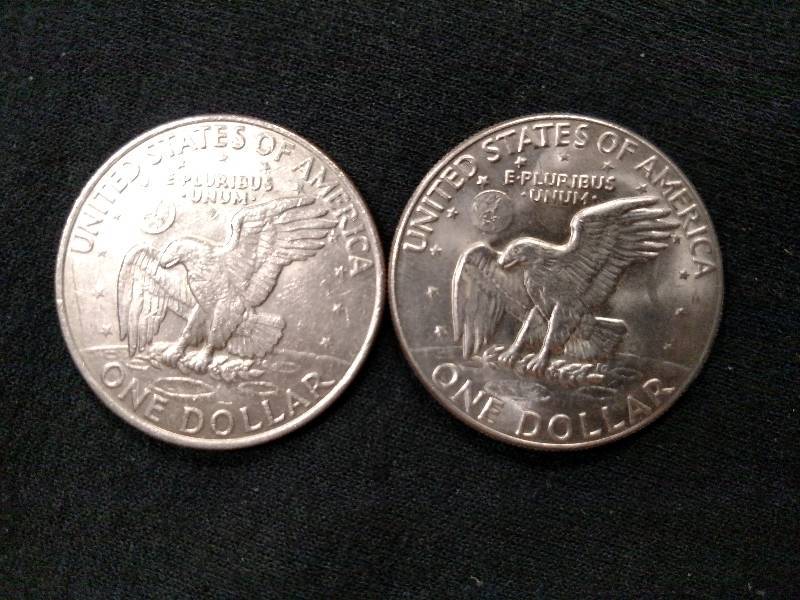 1971 D & 1974 D Eisenhower Dollars...