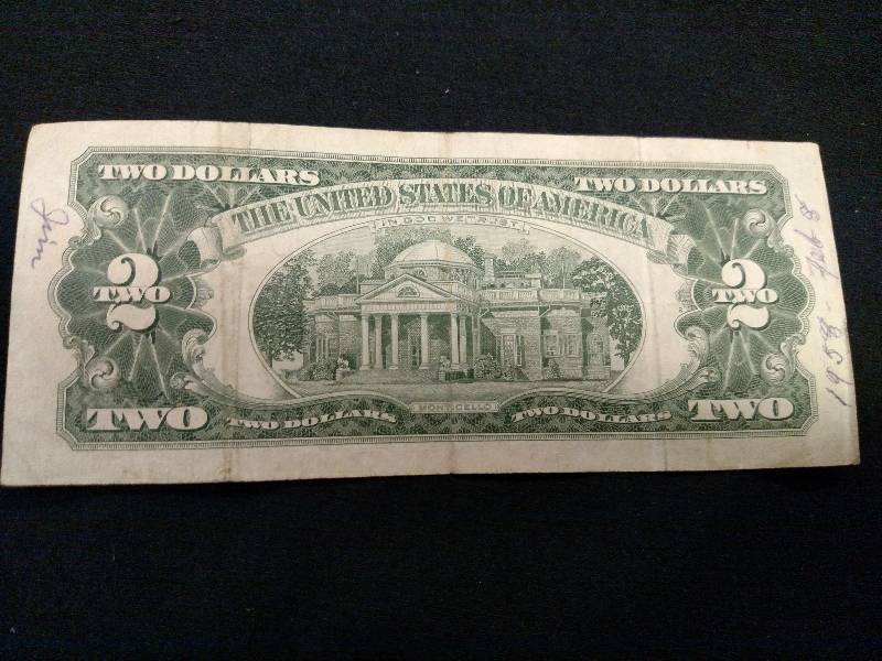 1963 Red Seal Two Dollar Note...