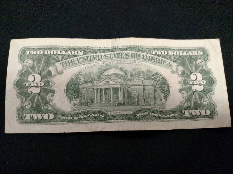 1963 A Red Seal Two Dollar Note...