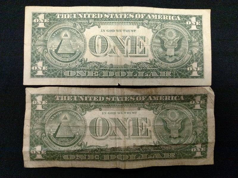 (2) 1957 B Silver Certificate One D...