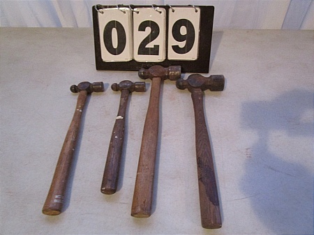 lot 29 image: Ball Peen Hammers