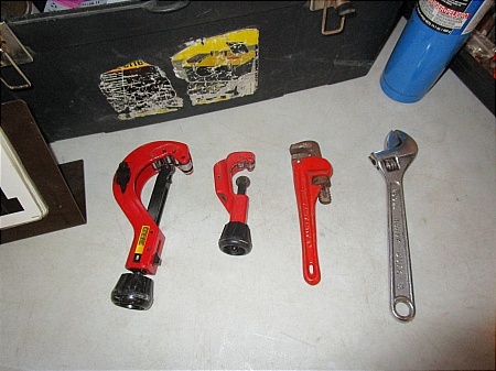 lot 122 image: Tool Box of Plumbing Supplies