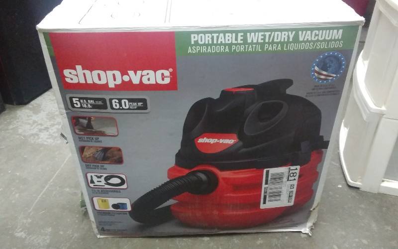 Shop Vac-Portable WetDry Vacuum 5 Gallon 6 HP