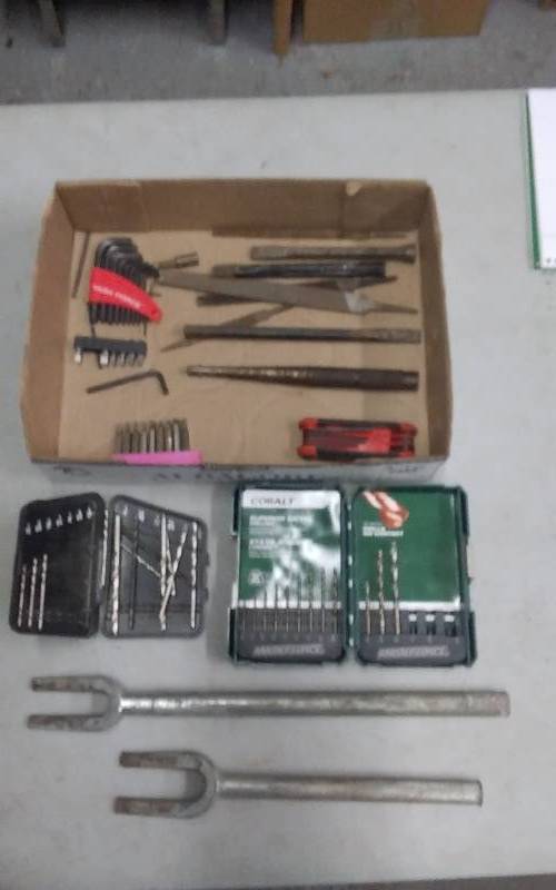 Drill Bits Allen Wrenches, Files, Chisels, Pickle Forks