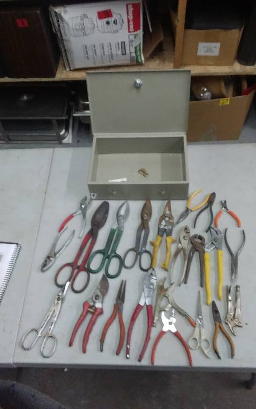 Lot Of Assorted Shears, Nippers, Pliers, Needle Nose Pliers