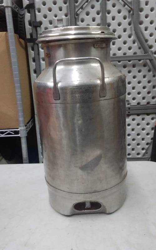 20 Quart Stainless Steel Cream Can With Lid (John Wood, St. Paul