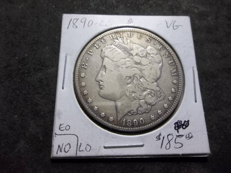 1890 CC  Morgan Silver Dollar