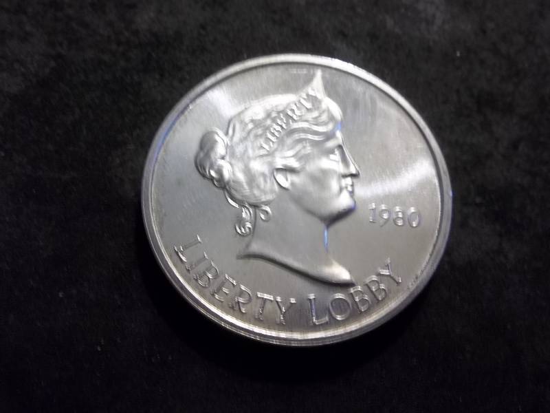 1980 Liberty Lobby  Silver Eagle One Oz. Round .999 Fine Bullion
