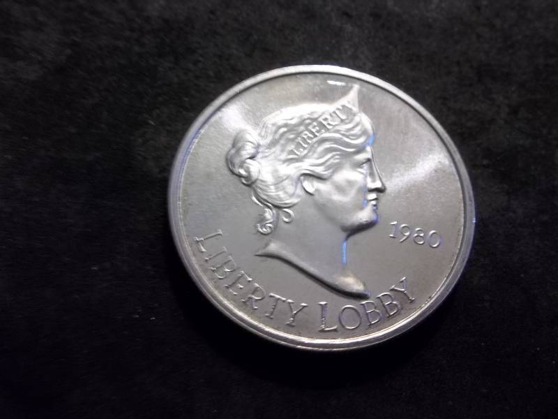 1980 Liberty Lobby  Silver Eagle One Oz. Round .999 Fine Bullion