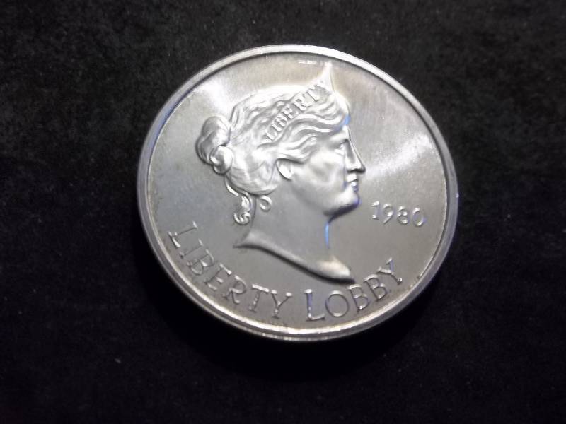 1980 Liberty Lobby  Silver Eagle One Oz. Round .999 Fine Bullion