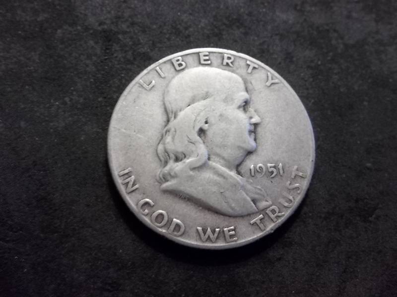 1951 S Franklin Half Dollar