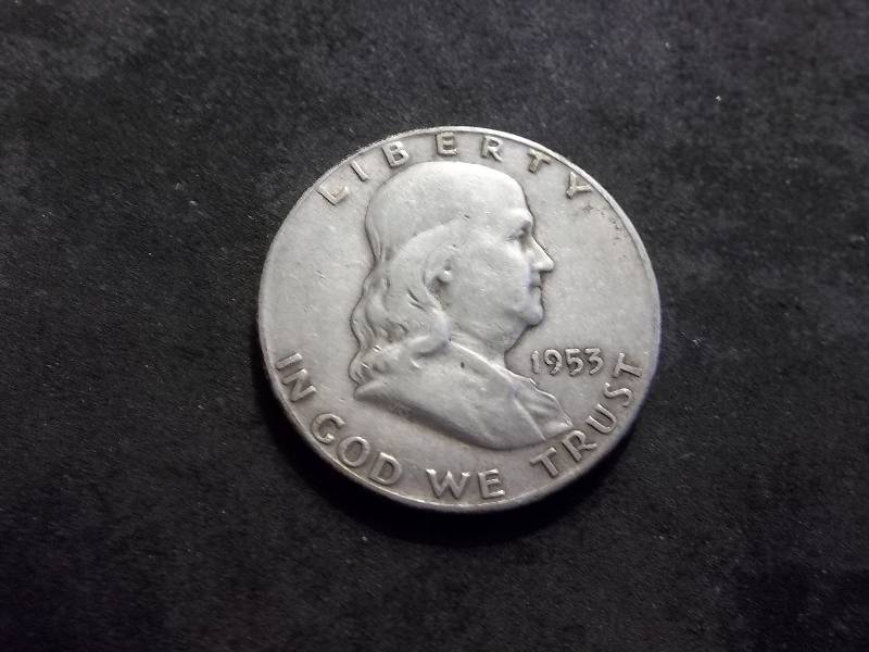 1953 S Franklin Half Dollar