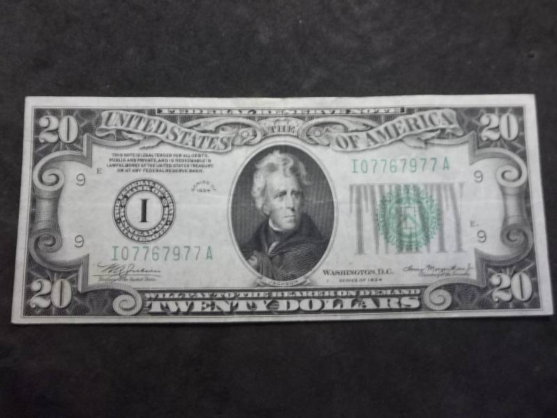 Twenty Dollar Federal Note Series 1934