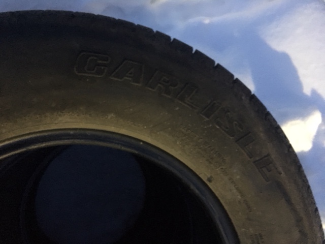 lot 11 image: Set of - 4 Carlisle Brand Trailer Tires