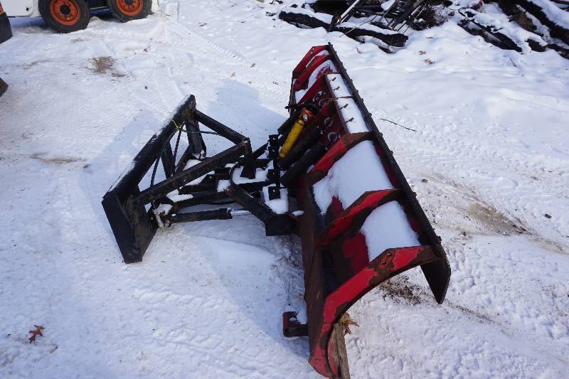 lot 7 image: Universal Mount Bobcat Skid Loader Skid Steer 7 12 Snow Plow Attachment