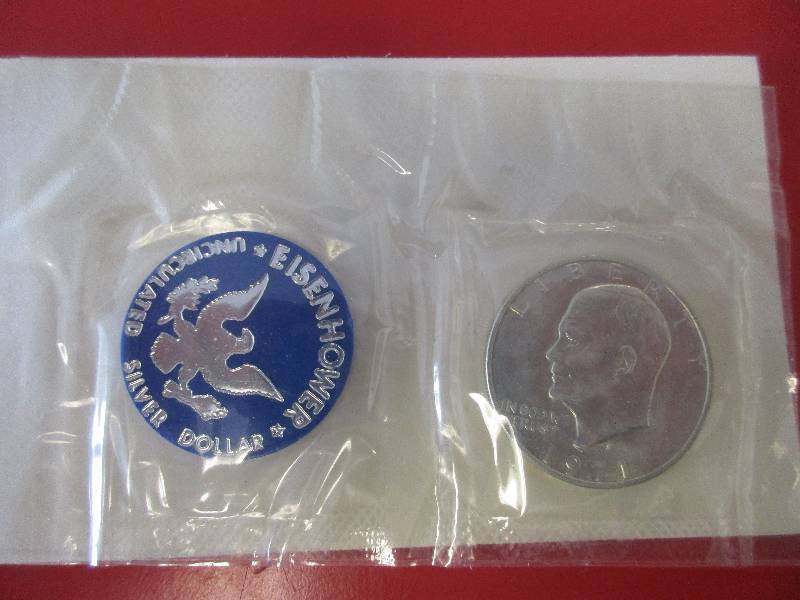 1971-S Eisenhower Silver Dollar - Blue Ike