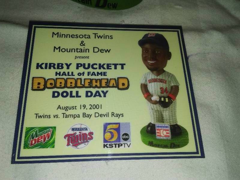 Kirby Puckett MN Twins Hall of Fame Bobblehead