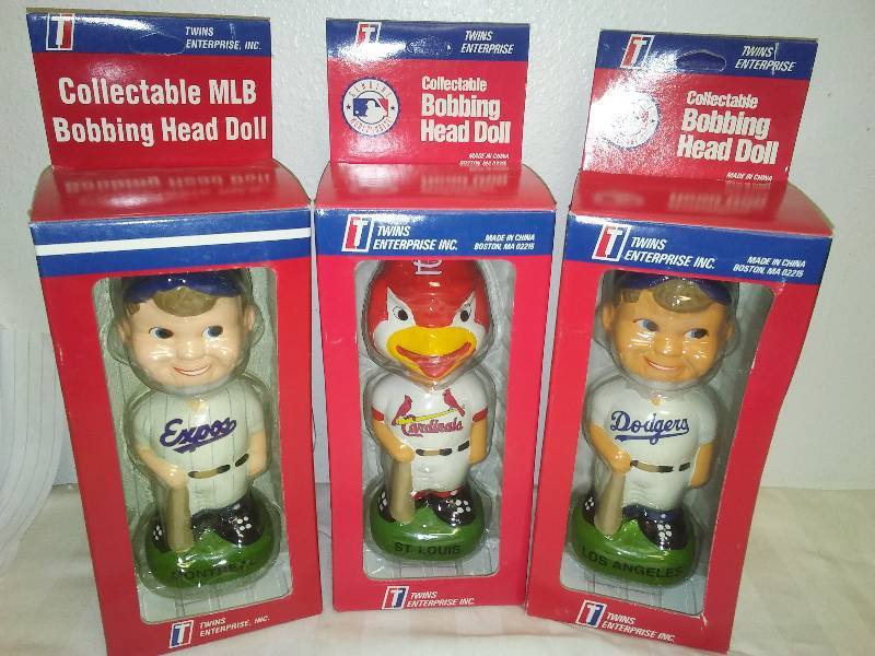 3 MLB Montreal Expos, Los Angeles Dodgers and St. Louis Cardinals , Bobbleheads