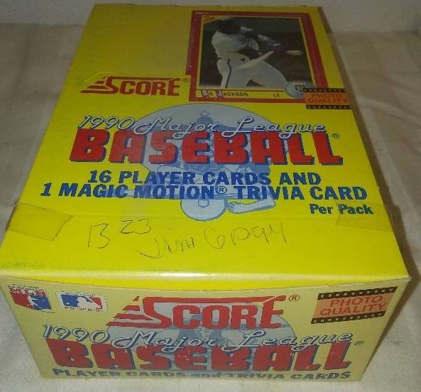 1990 Score MLB complete box  of 36 count wax packs counter box