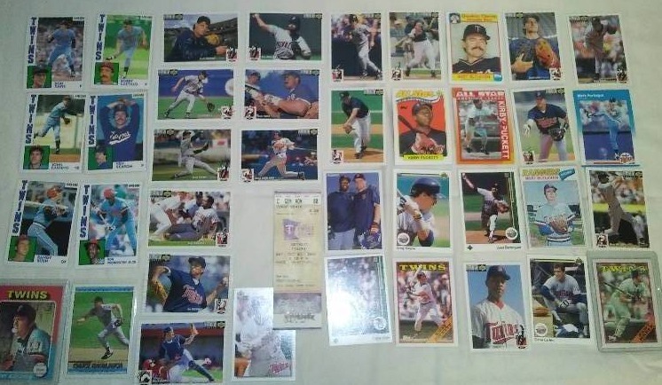 38 MN Twins cards MLB,Viola, Blyleven, Puckett, Hrbek, Erickson, Tapani, Knoblauch, Gagne