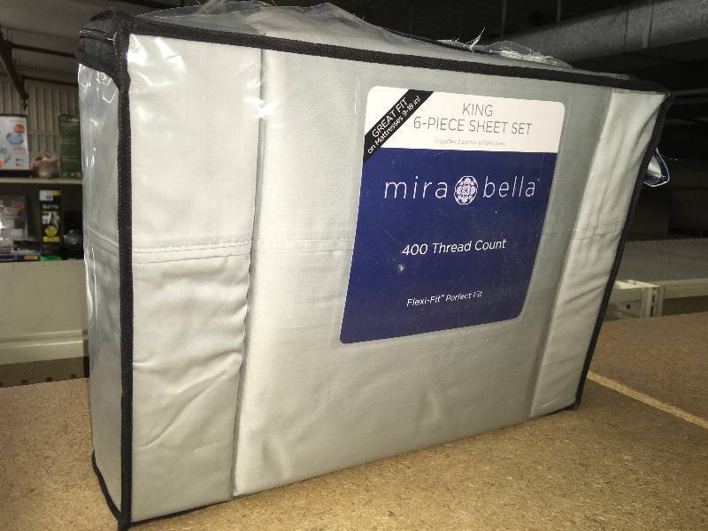 lot 342 image: MIRA BELLA 400TC KG SHEET, MSRP $34.99
