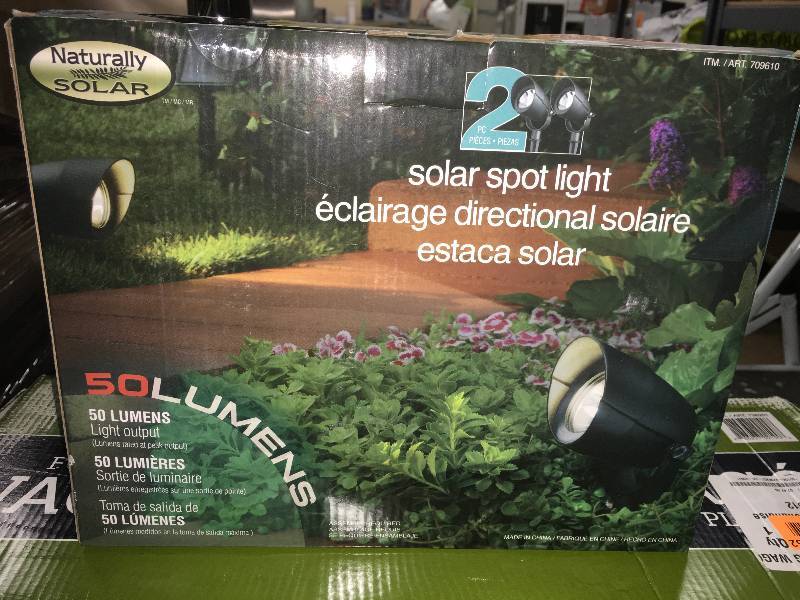 lot 343 image: SOLAR SPOTLIGHTS 2 PK, MSRP $14.99