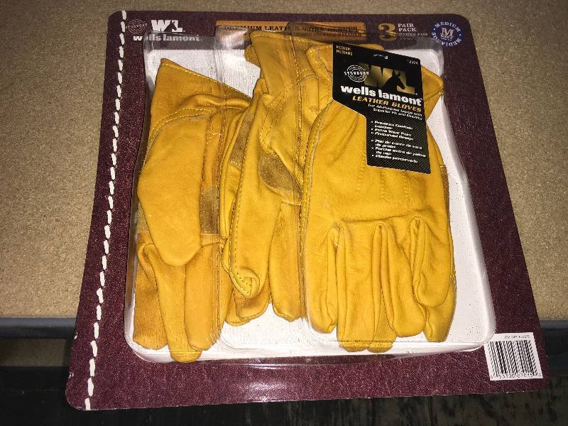 lot 344 image: WL MENS LEATHER GLOVE MED, MSRP $19.99