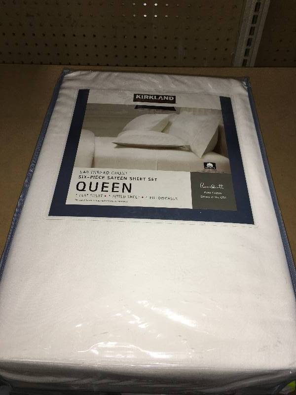 lot 363 image: KS 540TC QUEEN SHEET SET, NO PILLOW CASES. MSRP $58.99