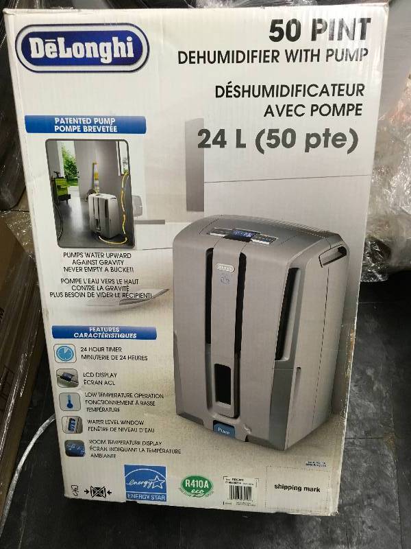 lot 378 image: DELONGHI 50P DEHUMIDIFIER, MSRP $197.99