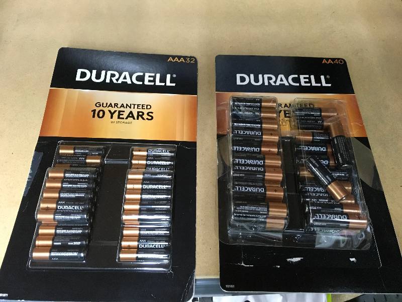 lot 362 image: DURACELL AA-40PK AND DURACELL AAA-32PK, MSRP $15.99 EACH