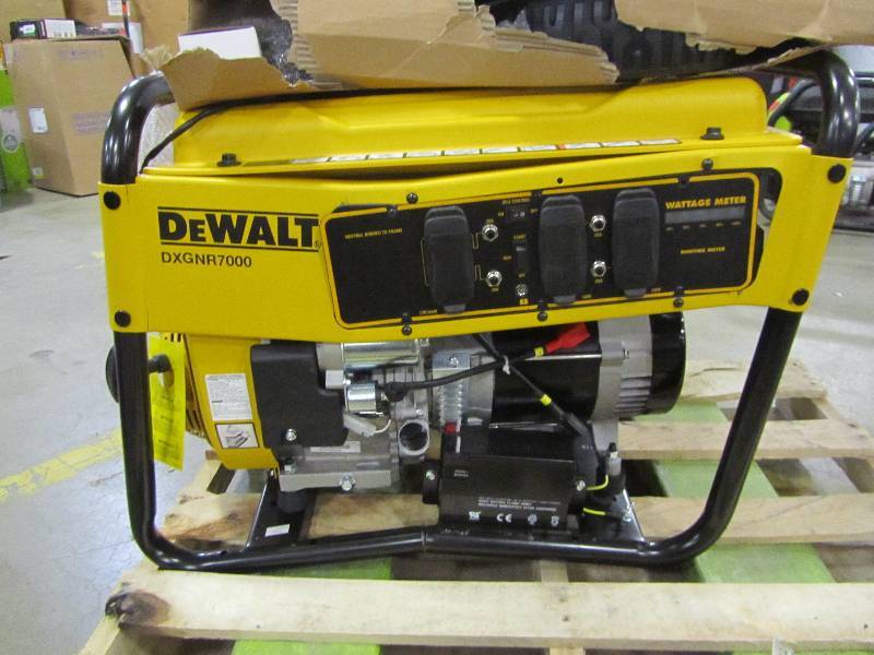 lot 3 image: DEWALT 7,000-Watt Gasoline Powered Electric Start Portable Generator (x2)