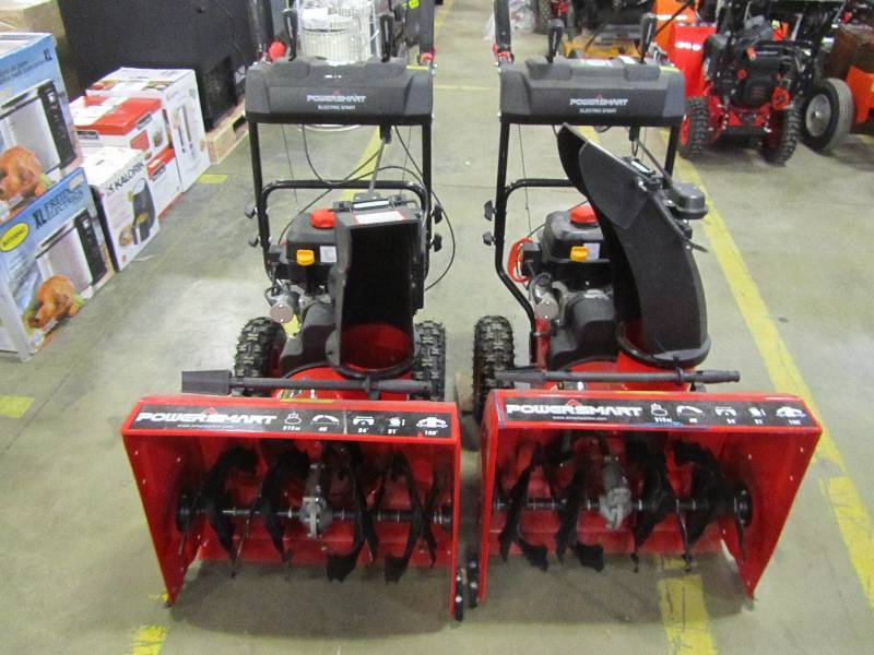 lot 8 image: PowerSmart 24 in. 212cc 2-Stage Gas Snow Blower (X2)