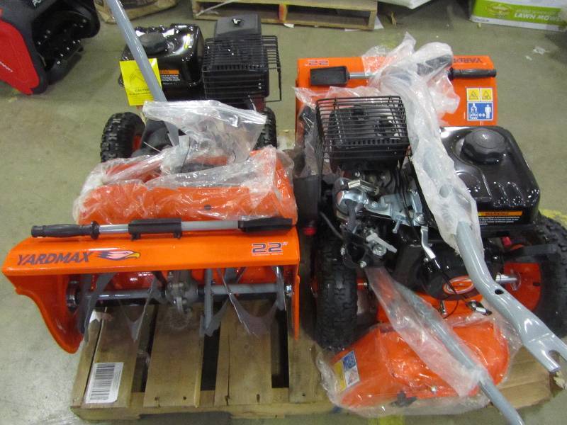 lot 14 image: yardmax 22 2 stage snowblower (x2)