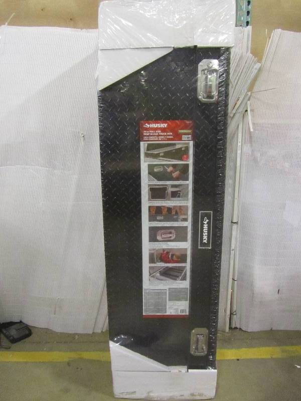 lot 22 image: Husky 70 in. Black Aluminum Polished Deep Truck Box