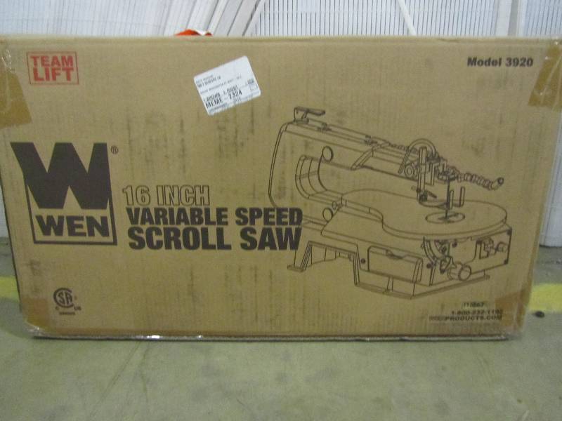 lot 24 image: WEN  1.2 Amp 16 in. Variable Speed Scroll Saw