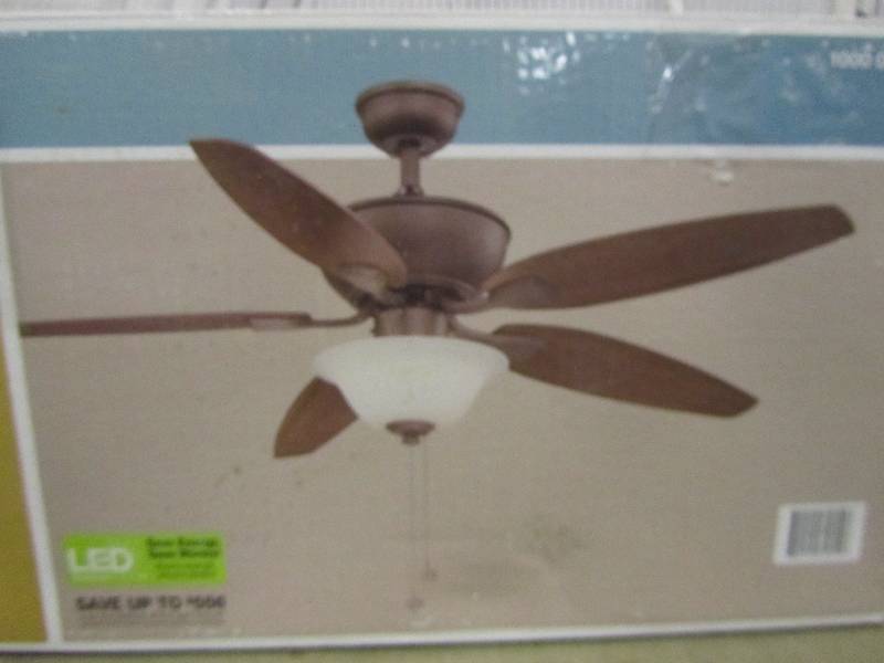 Hampton Bay Carrolton Ii Led 52 In Oil Rubbed Bronze Ceiling Fan