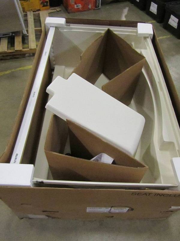 lot 60 image: STERLING Accord 36 in. x 60 in. Single Threshold Shower Floor in Biscuit