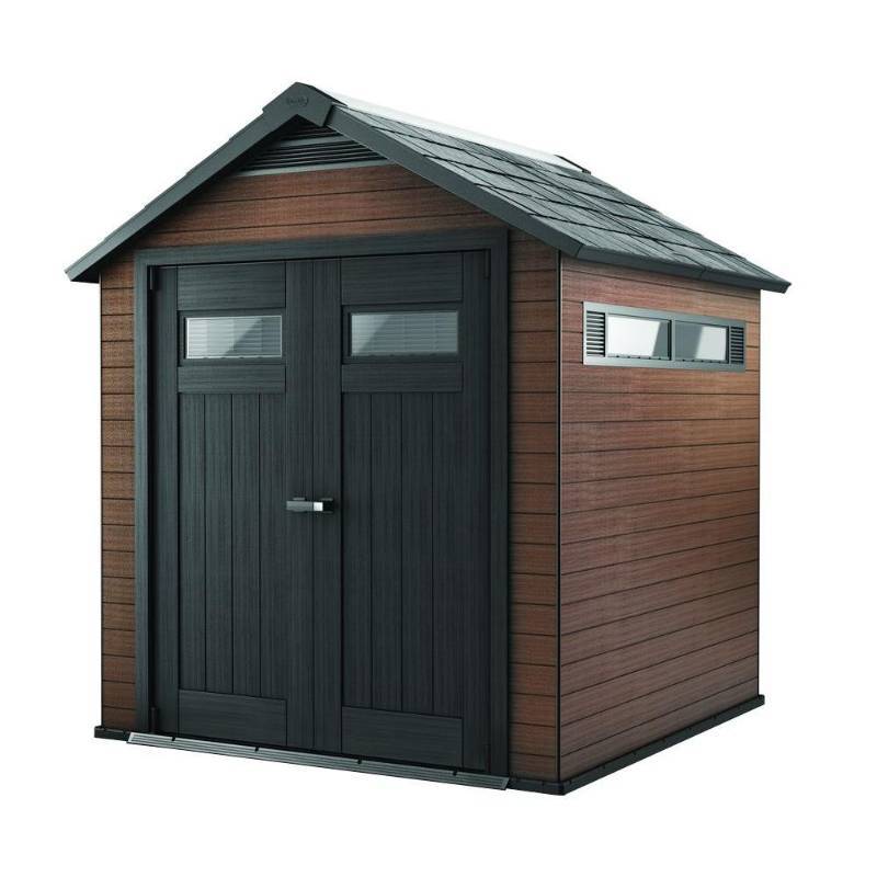 lot 23 image: Keter Fusion 7.5 ft. x 7 ft. Wood and Plastic Composite Shed
