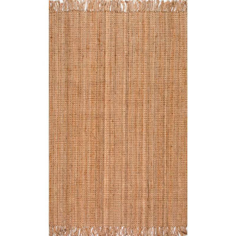 lot 27 image: nuLOOM Chunky Loop Jute Beige 9 ft. 6 in. x 13 ft. 6 in. Area Rug